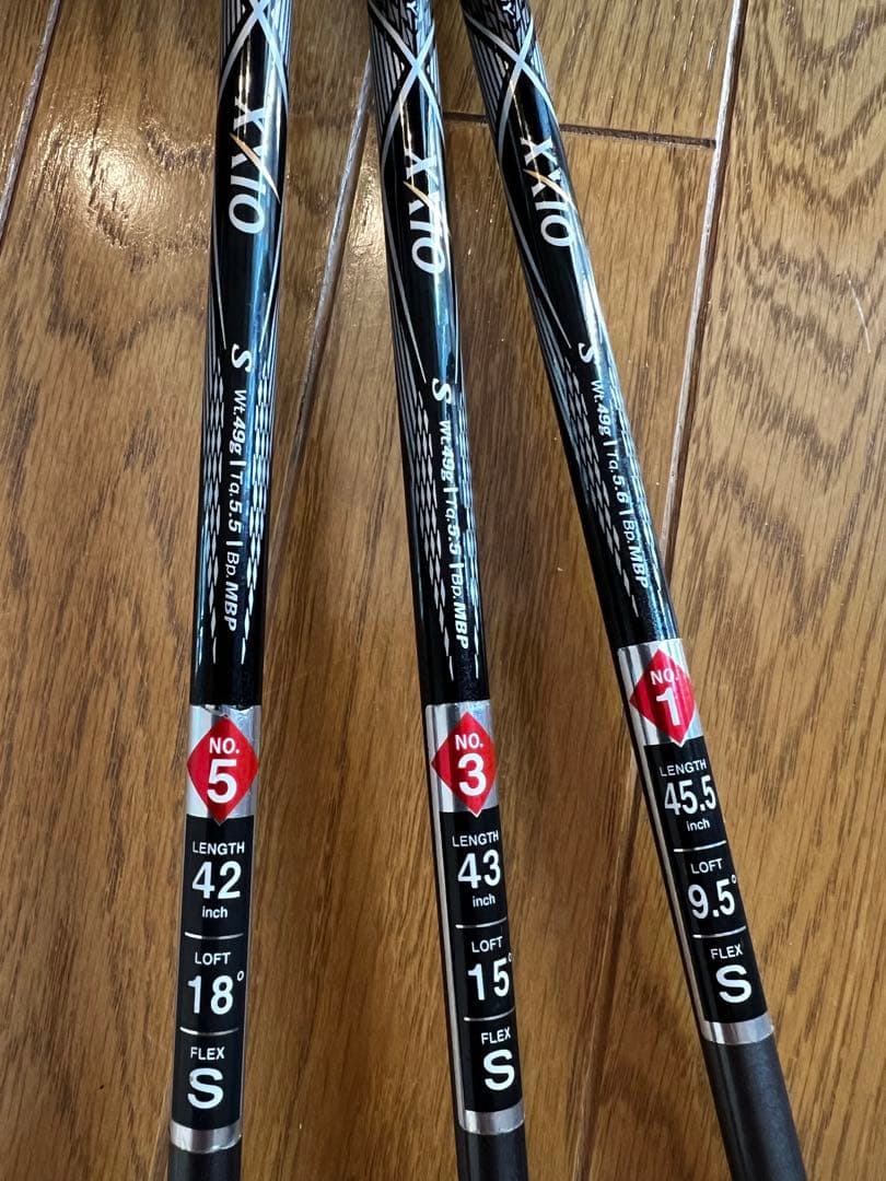 【貴重】レフティー用ゼクシオMP700 　　　ドライバー、ウッド 1Ｗ3W