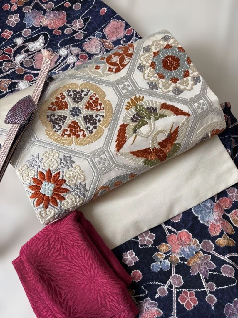 ❤️華やか大人女子　正絹小紋辻ヶ花柄　トールサイズ　新品畳紙付き