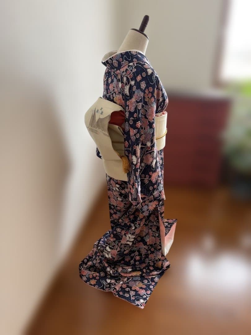 ❤️華やか大人女子　正絹小紋辻ヶ花柄　トールサイズ　新品畳紙付き