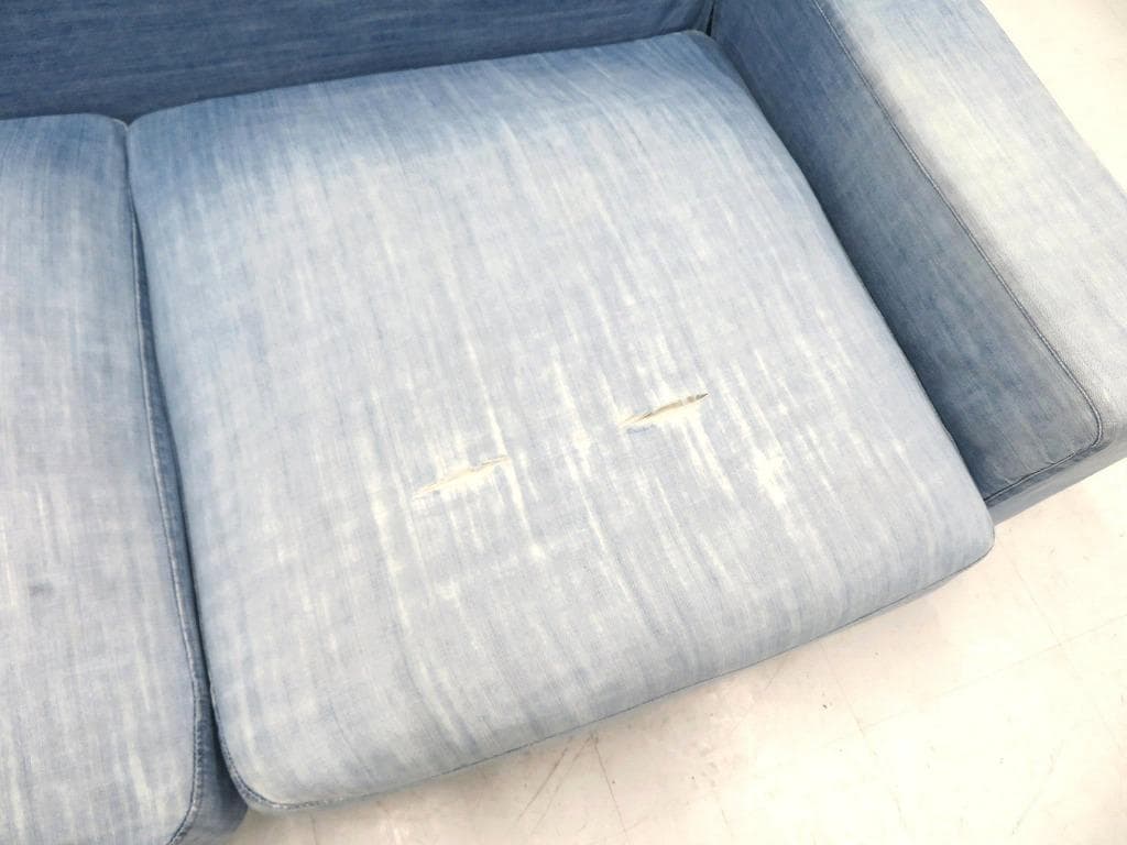 展示品　ジャーナルスタンダードファニチャー　デニム　3人掛けソファ　モダン