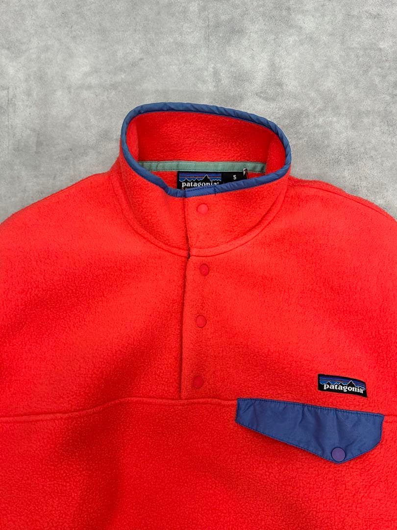 90s Patagonia シンチラスナップT FA97 オレンジ S フリース