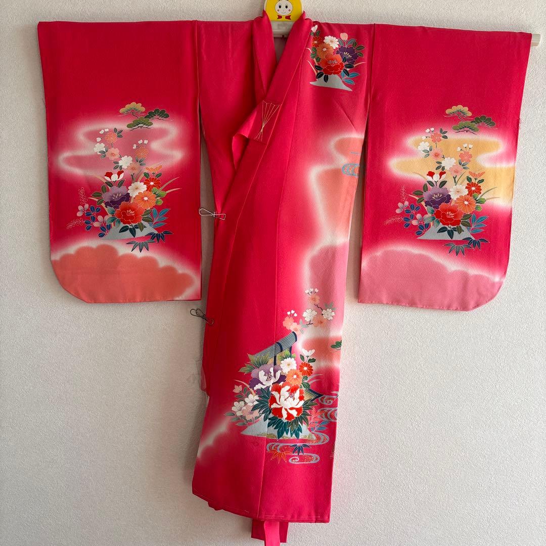 七五三　三歳　正絹着物長襦袢 六点セット　美品