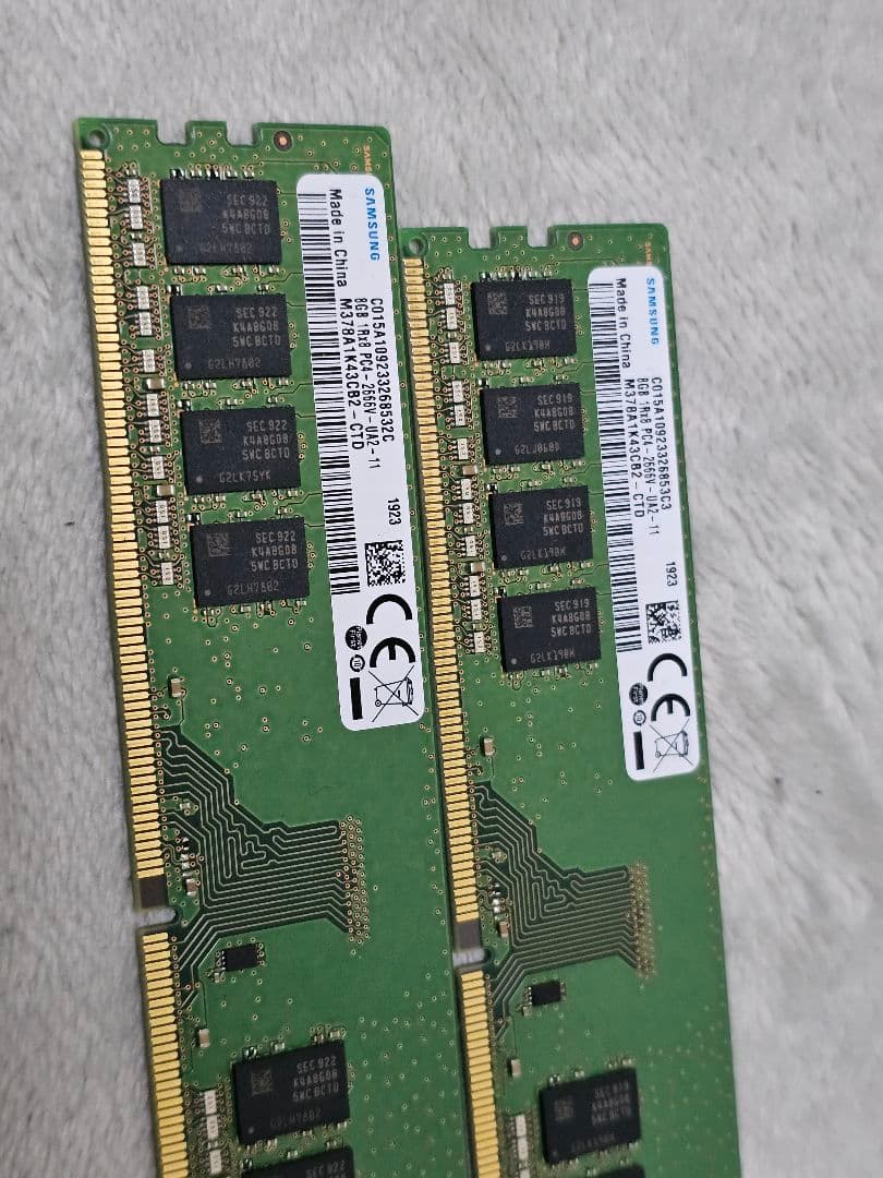 1923 SAMSUNG DDR4 2666 8GB ×2 計 16GB