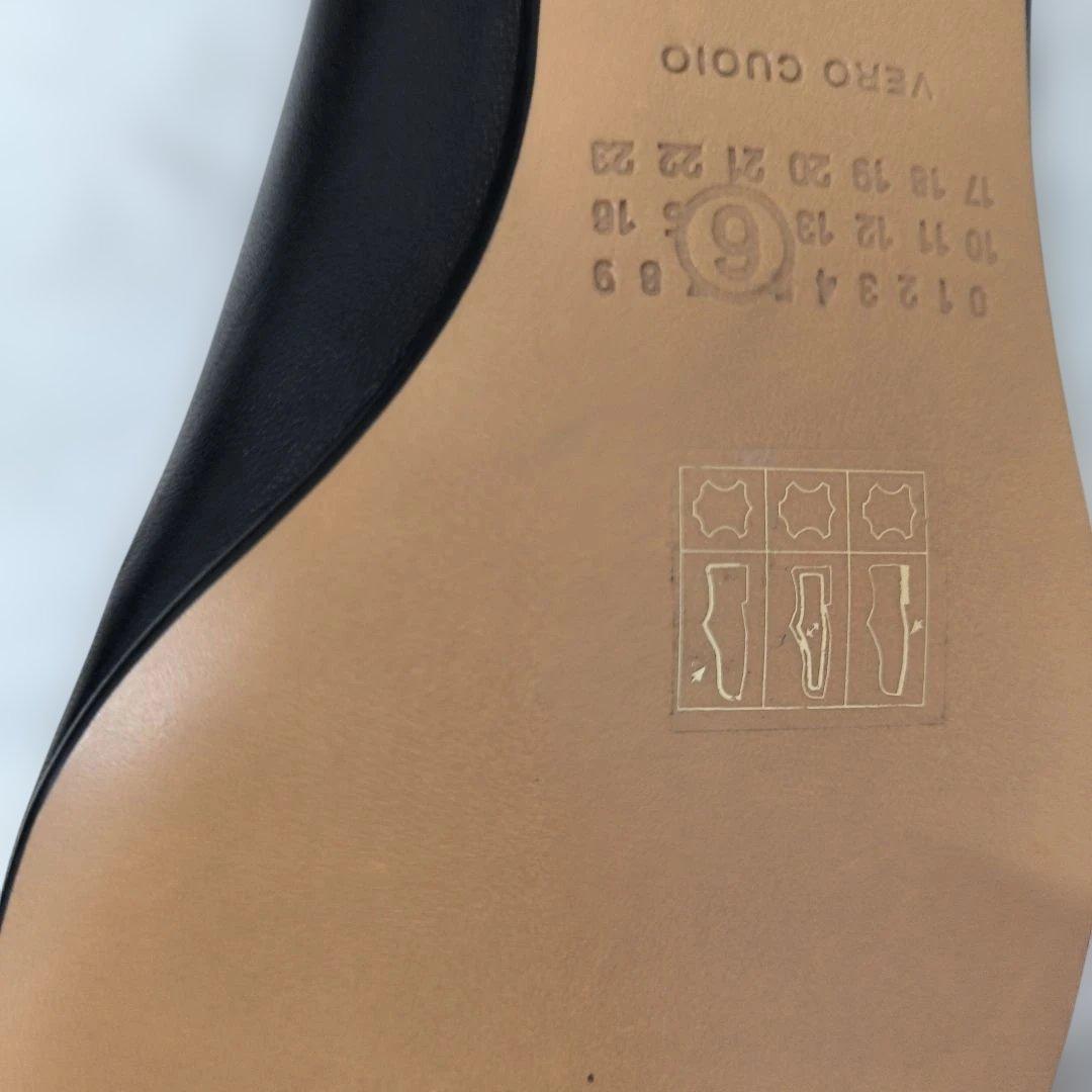 Maison Margiela MM6 ブラックフラットシューズ