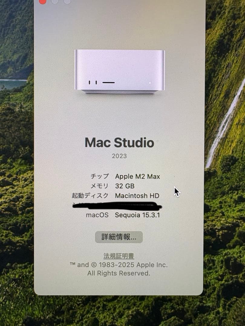 Mac Studio M2 Max 512GB SSD メモリ32GB
