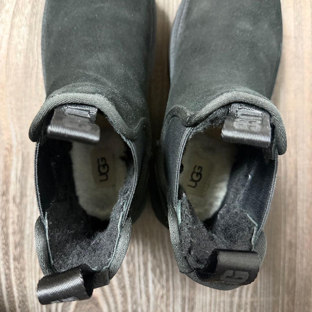 UGG ニューメル プラットフォーム チェルシー 黒 24cm