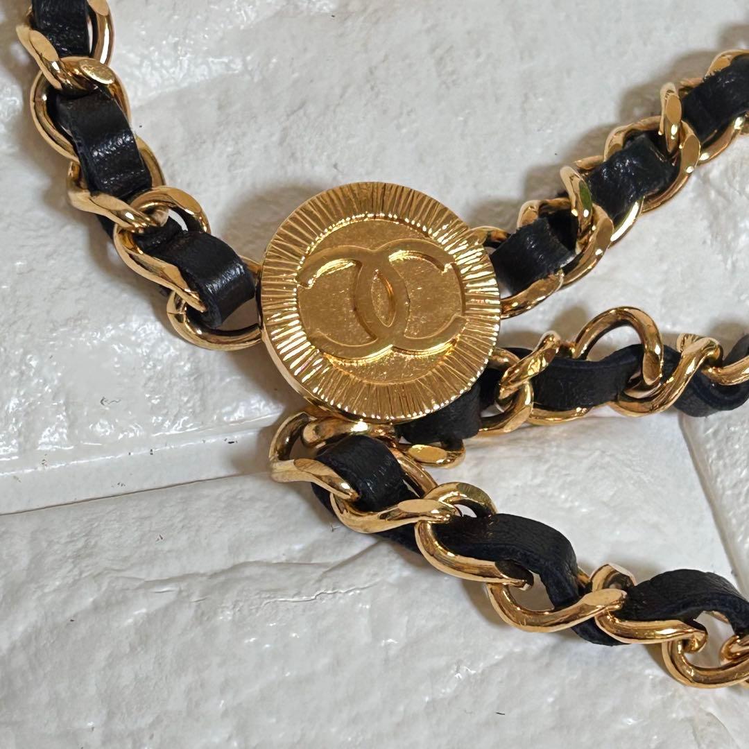 CHANEL チェーンベルト　1984 3連レザー