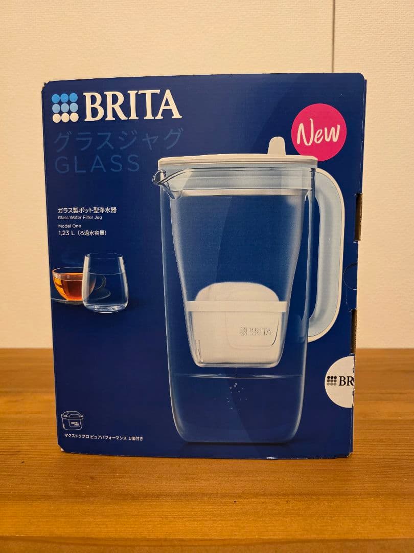 BRITA ブリタ グラスジャグ 浄水器 カートリッジ2個付 ガラス製ポット
