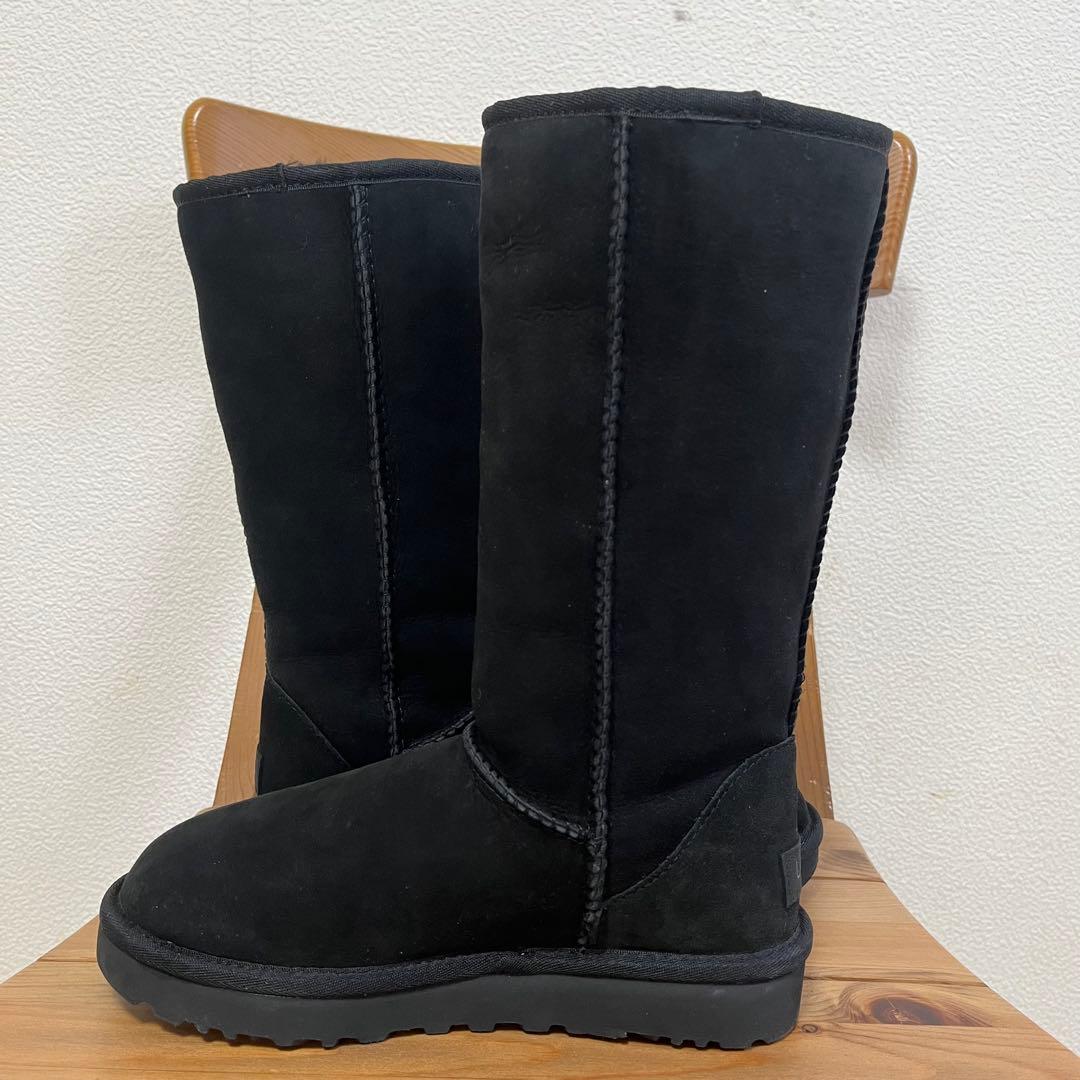 美品✨【UGG 】アグ　ムートンブーツ　ロング　クラシックトール2 黒　23㎝