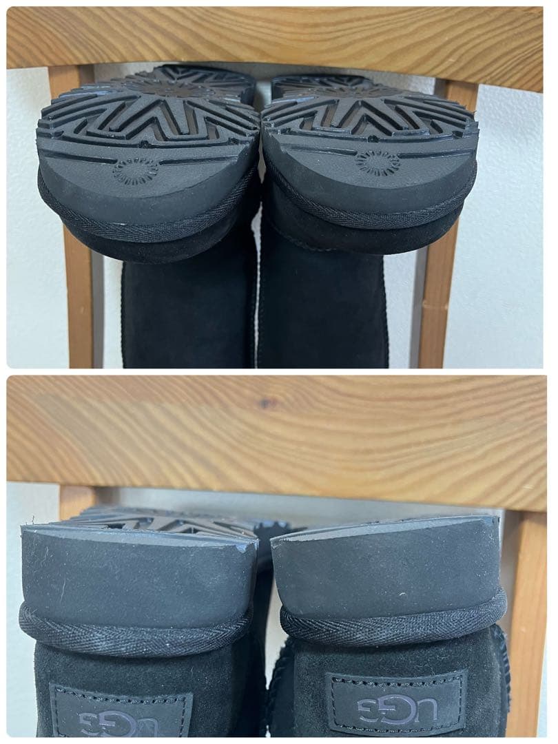 美品✨【UGG 】アグ　ムートンブーツ　ロング　クラシックトール2 黒　23㎝