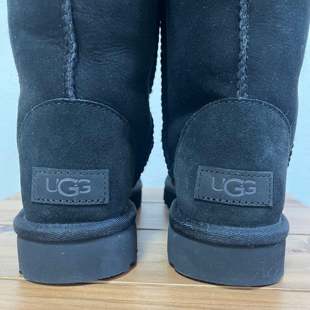 美品✨【UGG 】アグ　ムートンブーツ　ロング　クラシックトール2 黒　23㎝