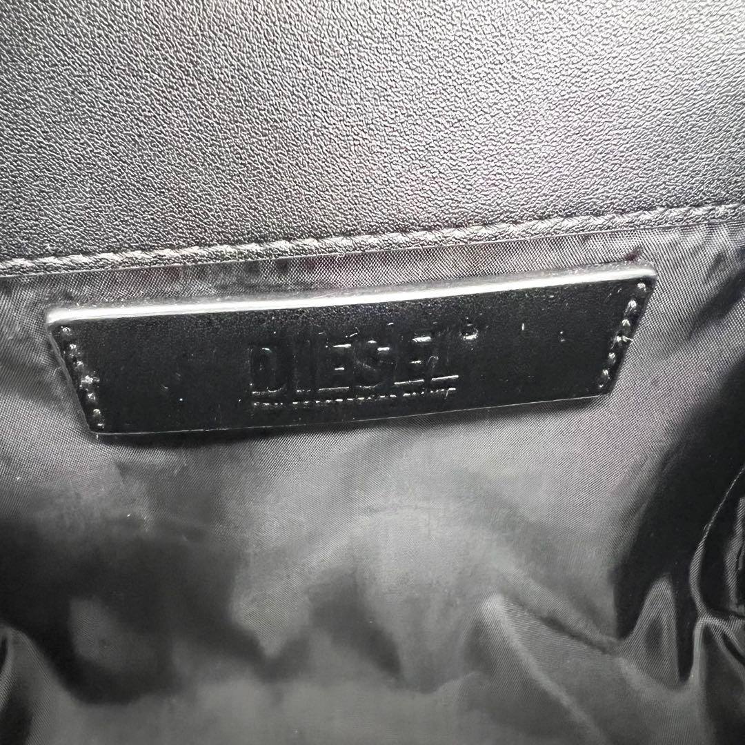 入手困難✨DIESEL　ショルダーバッグ　ハート　レザー　ブラック　Dロゴ　希少