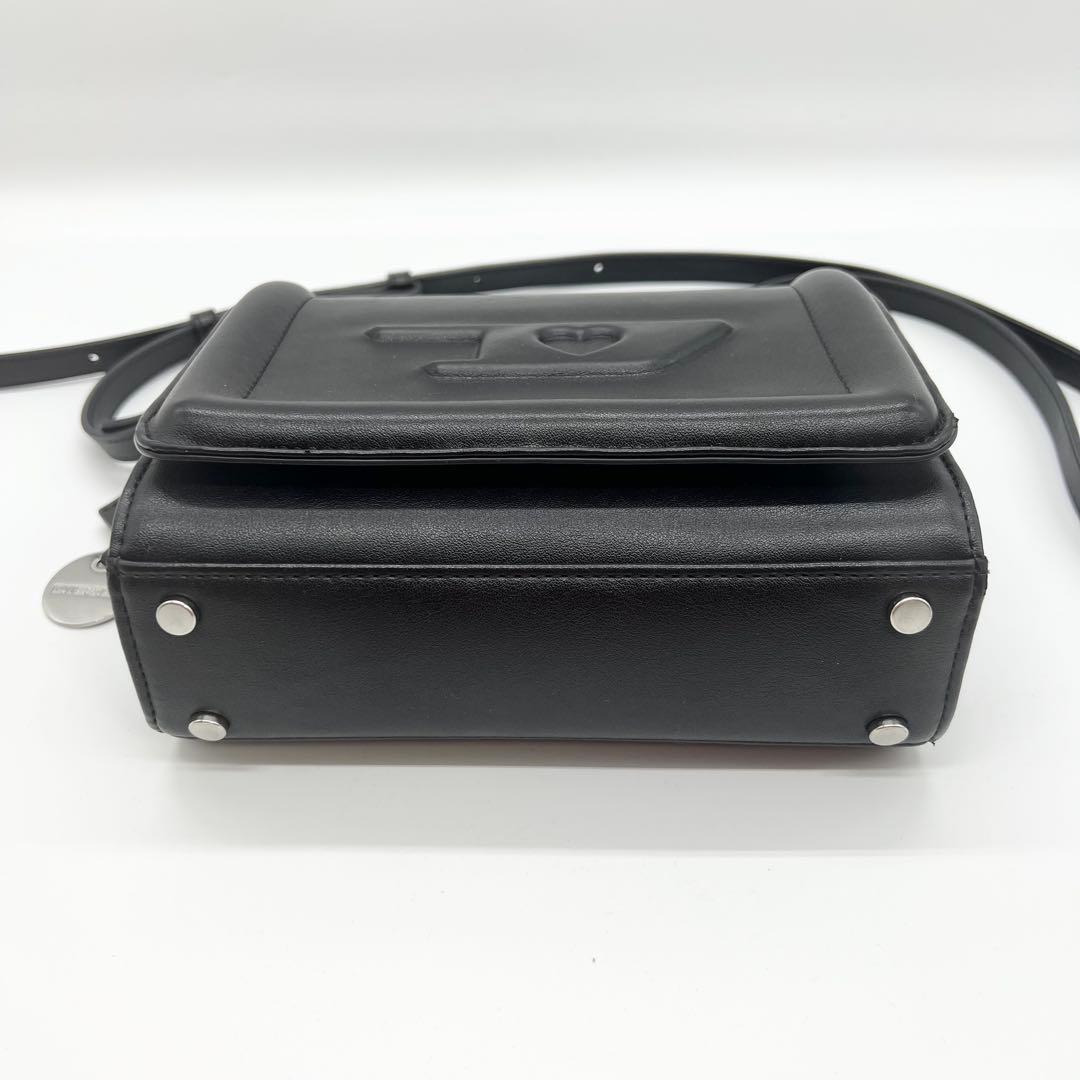 入手困難✨DIESEL　ショルダーバッグ　ハート　レザー　ブラック　Dロゴ　希少