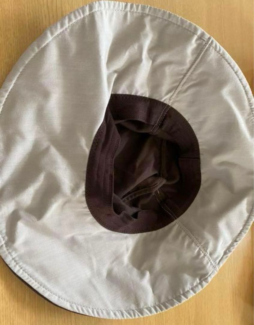美品■防蚊　リボン付き2WAY ハット■ブラウン