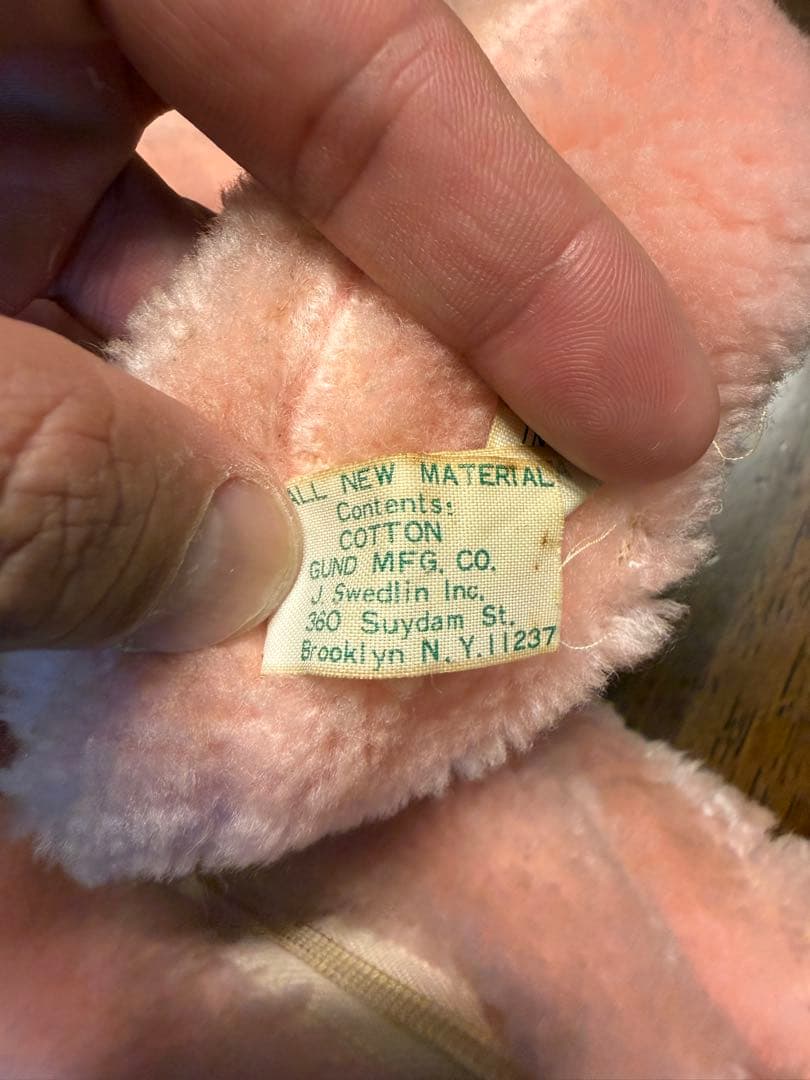 GUND ラバーフェイス 猫 50s 日本縫製タグ付 希少現状品