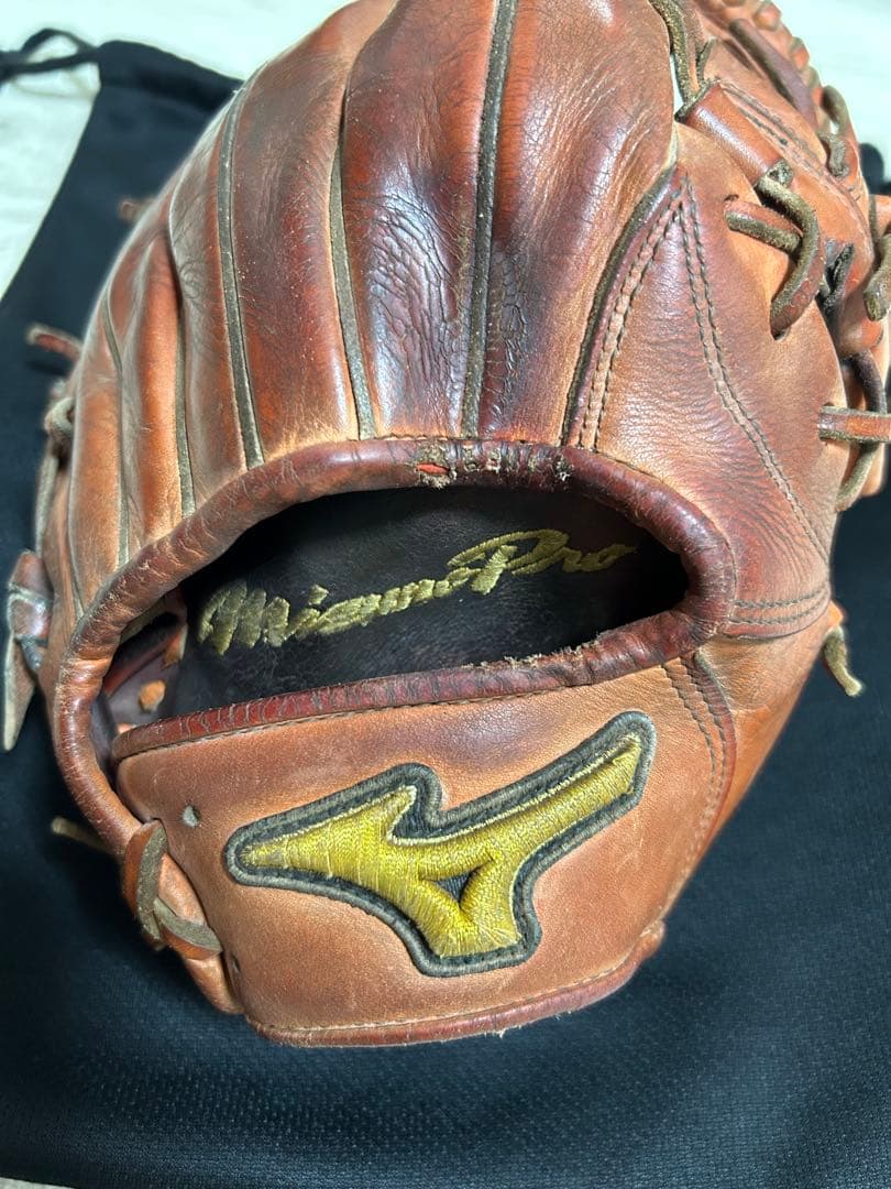 MizunoPro 硬式グローブ ブラウン 収納袋・硬式ボール付き