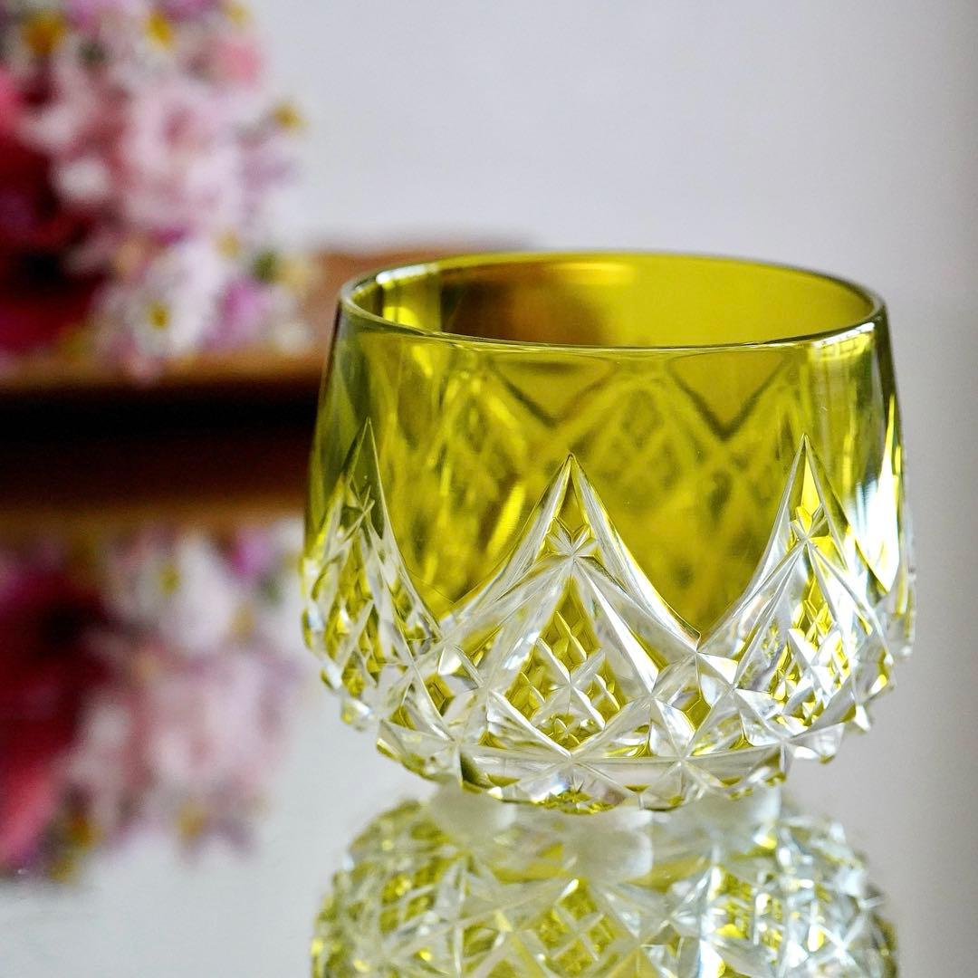 美品★希少オールドバカラBACCARAT コルベール グリーン色被せ 小物入れA