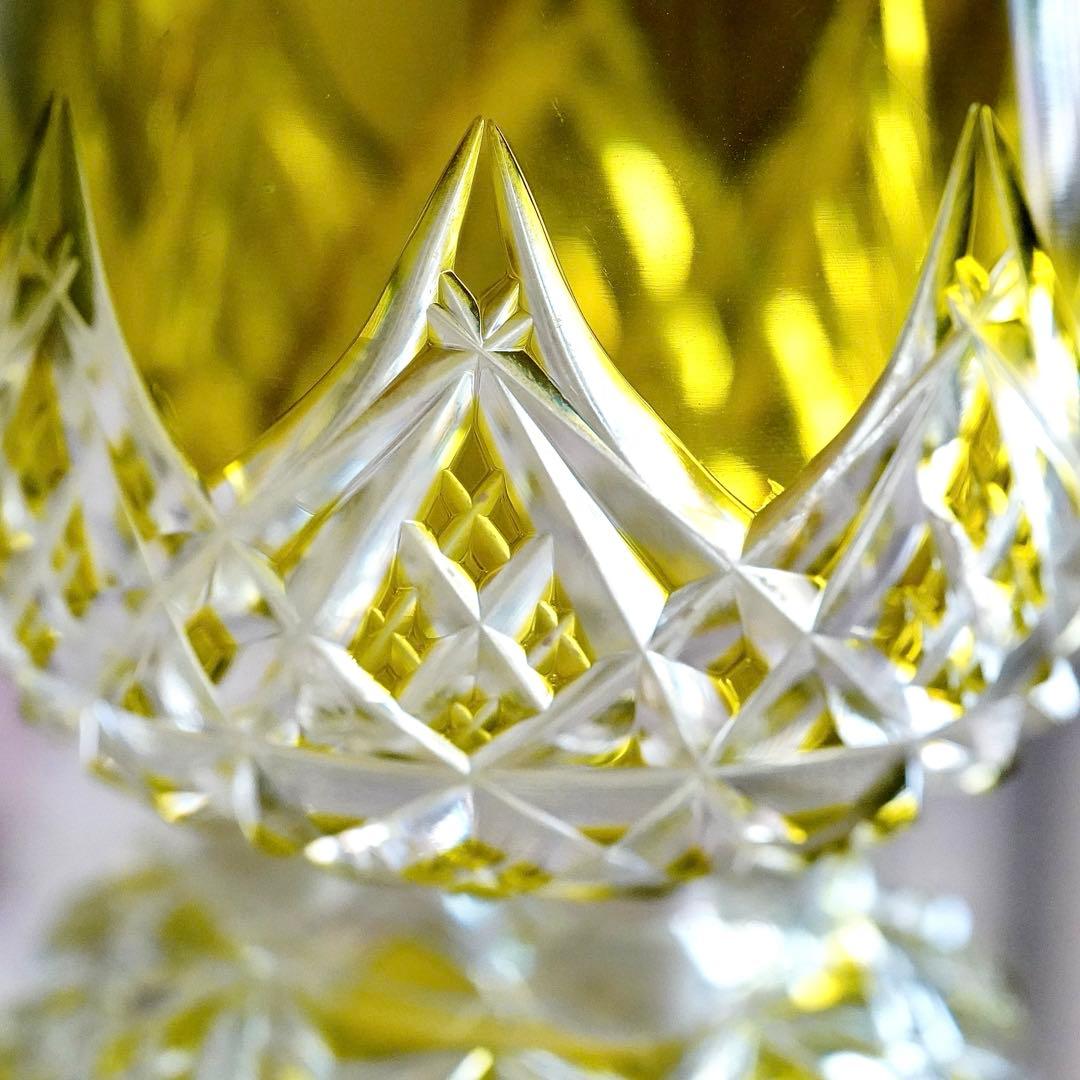 美品★希少オールドバカラBACCARAT コルベール グリーン色被せ 小物入れA