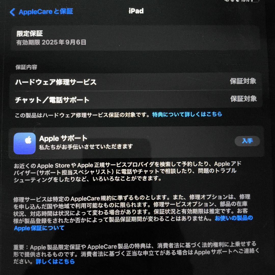 iPad Pro　11インチ 　第3世代　256GB　グレー　美品　箱　充電器付