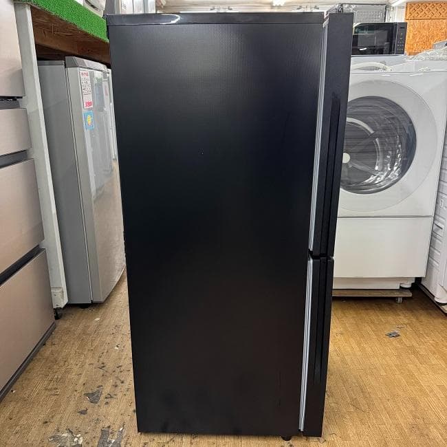 地域限定送料無料 超美品 ガラスドア冷蔵庫・洗濯機 ブラック家電 2点セット