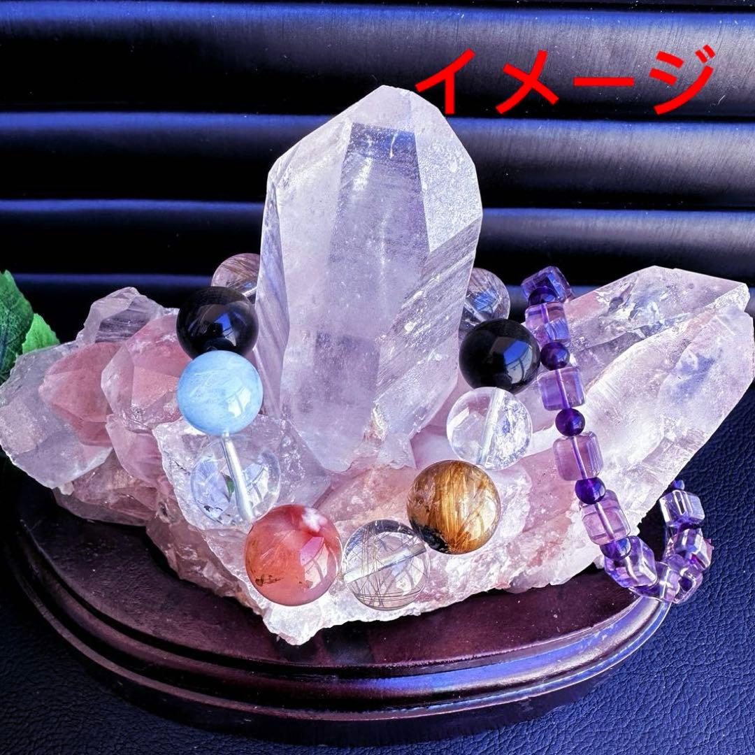 希少❗️超綺麗♡レインボー☆超強いパワー ヒマラヤ水晶 クラスター天然石A1454