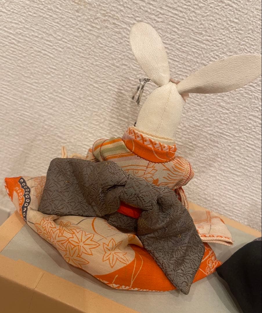 うさぎ雛 お雛様 古布 着物 アンティーク