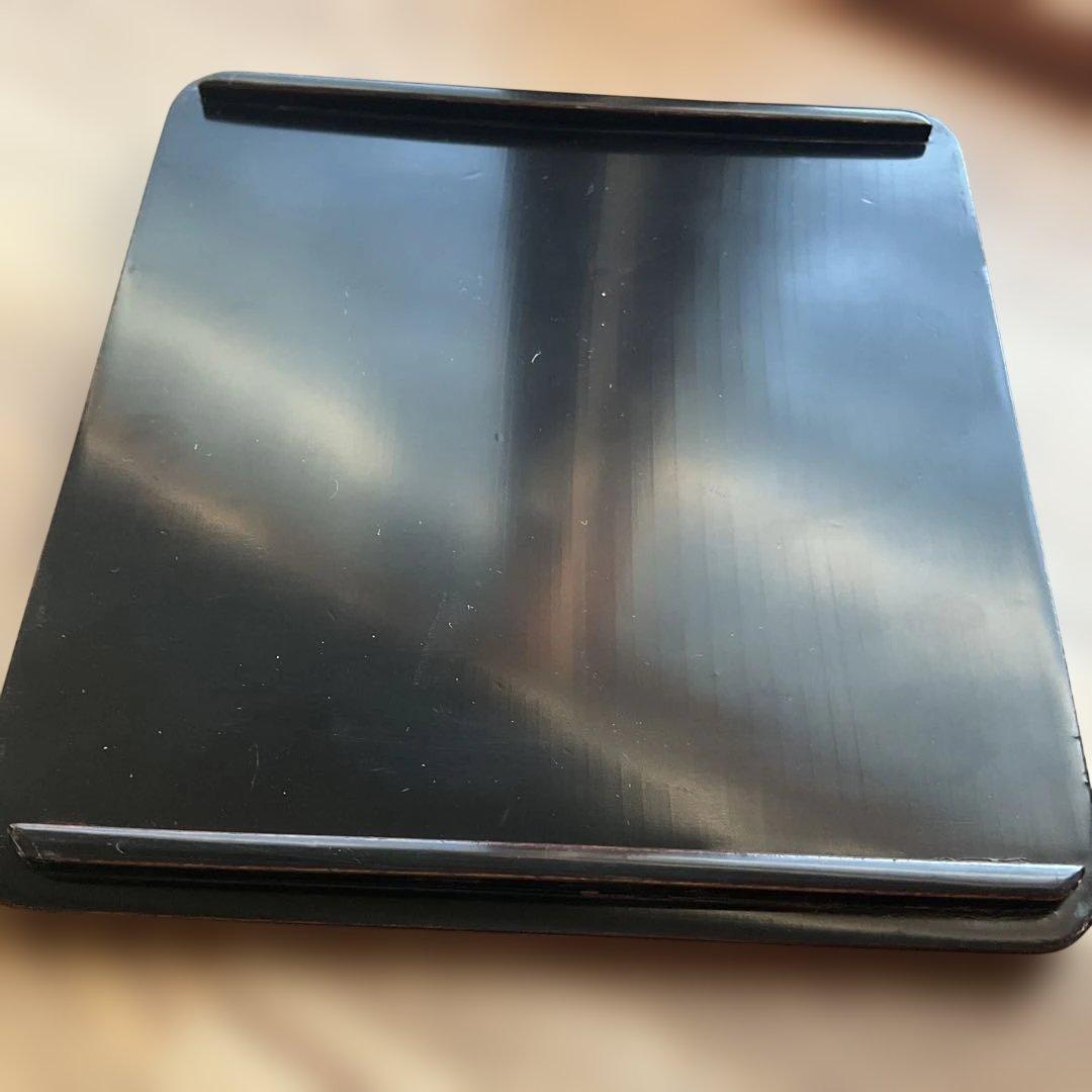 古い木製 三段重箱 黒・茶色 持ち手付き