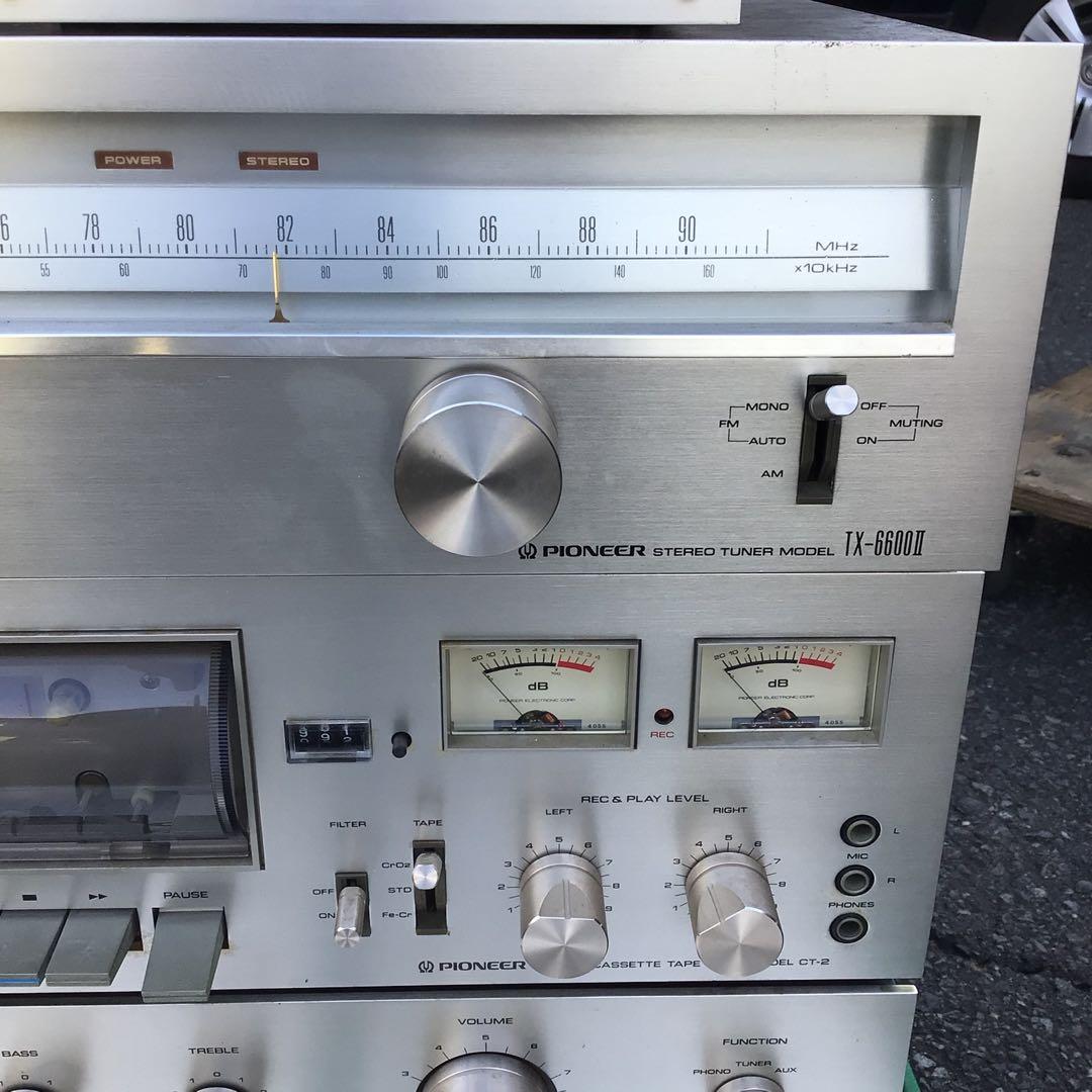 Pioneer オーディオ機器　パタパタ時計　セット チューナー　デッキ　アンプ