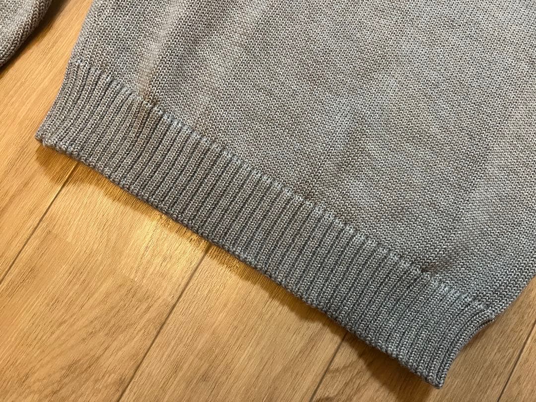 ザノーネ 44 ウールスキッパーニット 美品 ミドルゲージ グレージュ