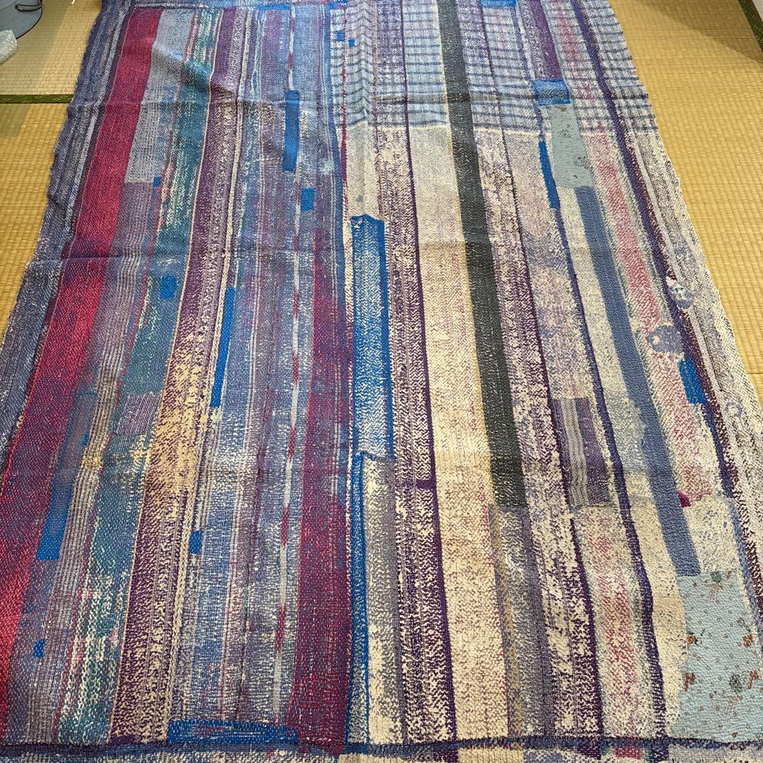 soshiwamiヴィンテージラリーキルト　カンタキルト インド製 青紫系