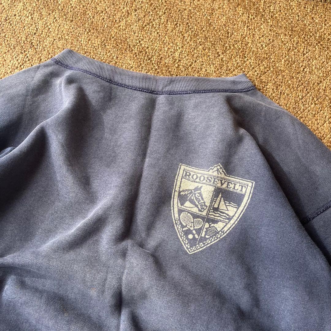 ぽ*け様 50s Champion スウェット 茄子紺 サンフェード ボックスシ