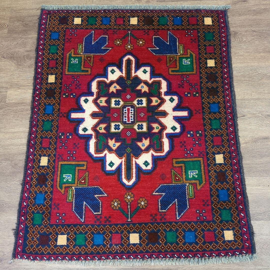 アフガニスタン絨毯　バルーチ　ヴィンテージラグ　トライバルラグ　ウール