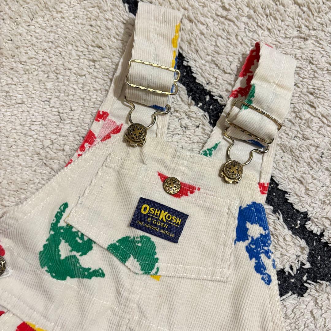 OSHKOSH オシュコシュ　オーバーオール　手形柄USA
