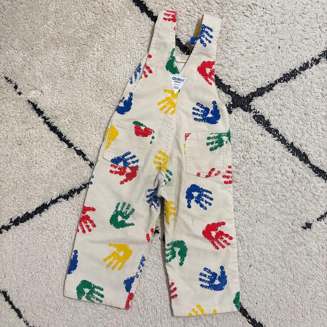 OSHKOSH オシュコシュ　オーバーオール　手形柄USA