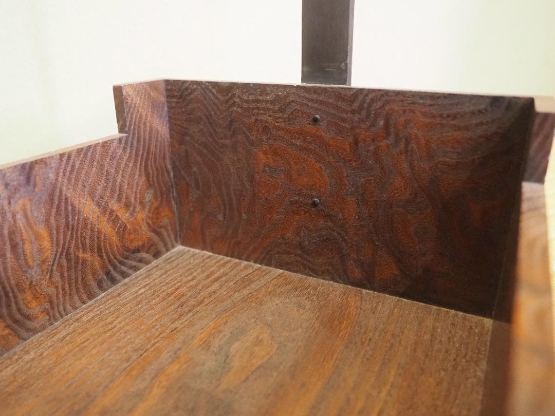 4代駒沢利斎造『桑手付煙草盆一対』（共箱）千家十職