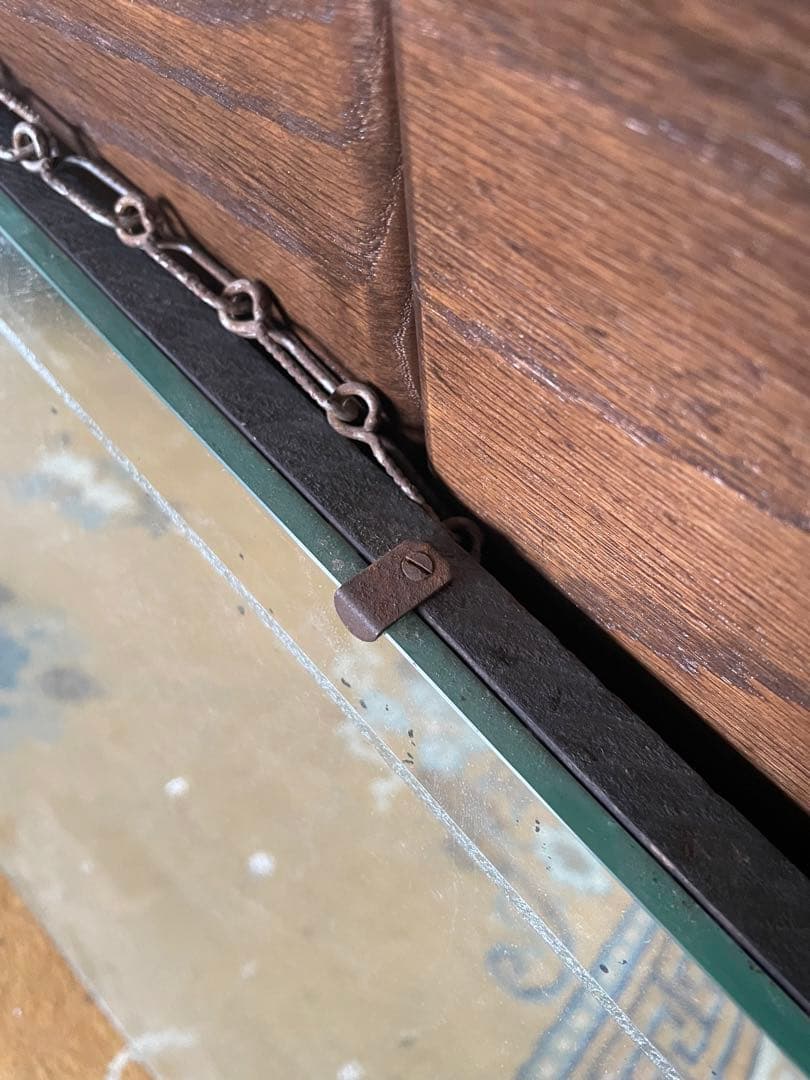 稀少/アンティーク/イギリス製/壁掛けミラー/カッティングミラー/ミラー/鏡