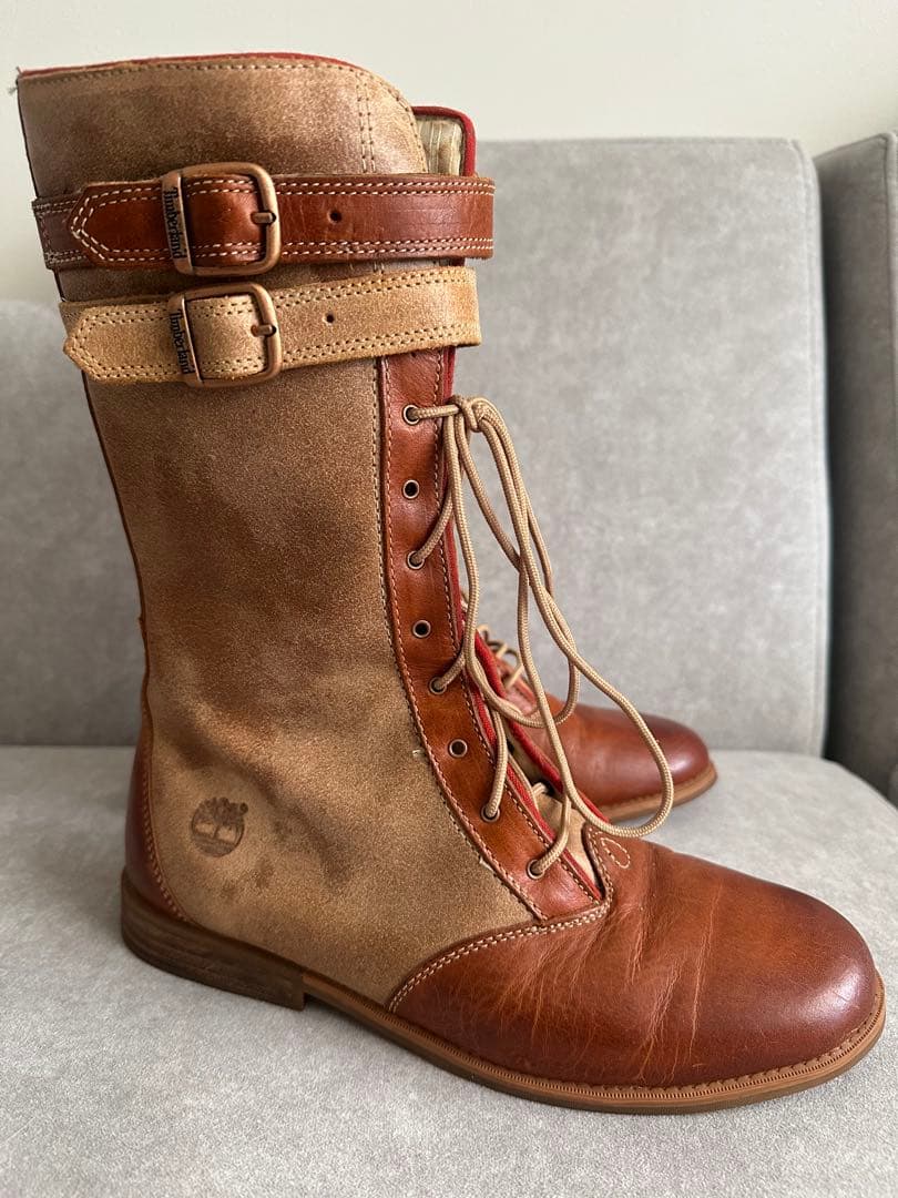 【値下げ】Timberland ブラウンレザー ロングブーツ