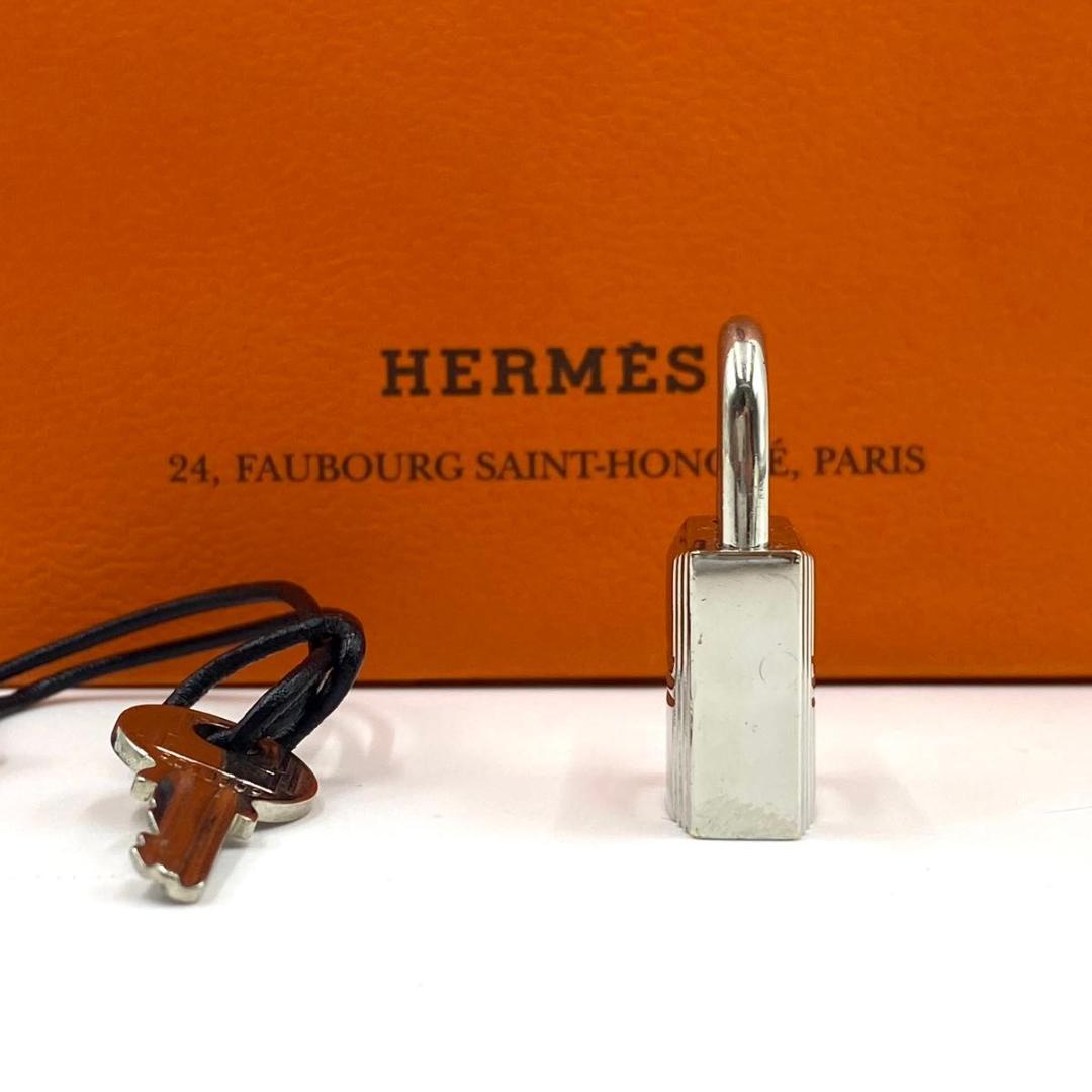 エルメス◎カデナ 南京錠 鍵 カギ シルバー キーホルダー バーキン ケリー