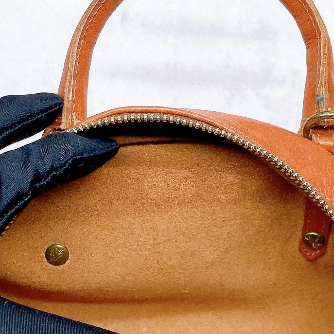 ✨美品✨イルビゾンテ 2wayミニショルダーバッグ ヌメ革 ブラウン ロゴ