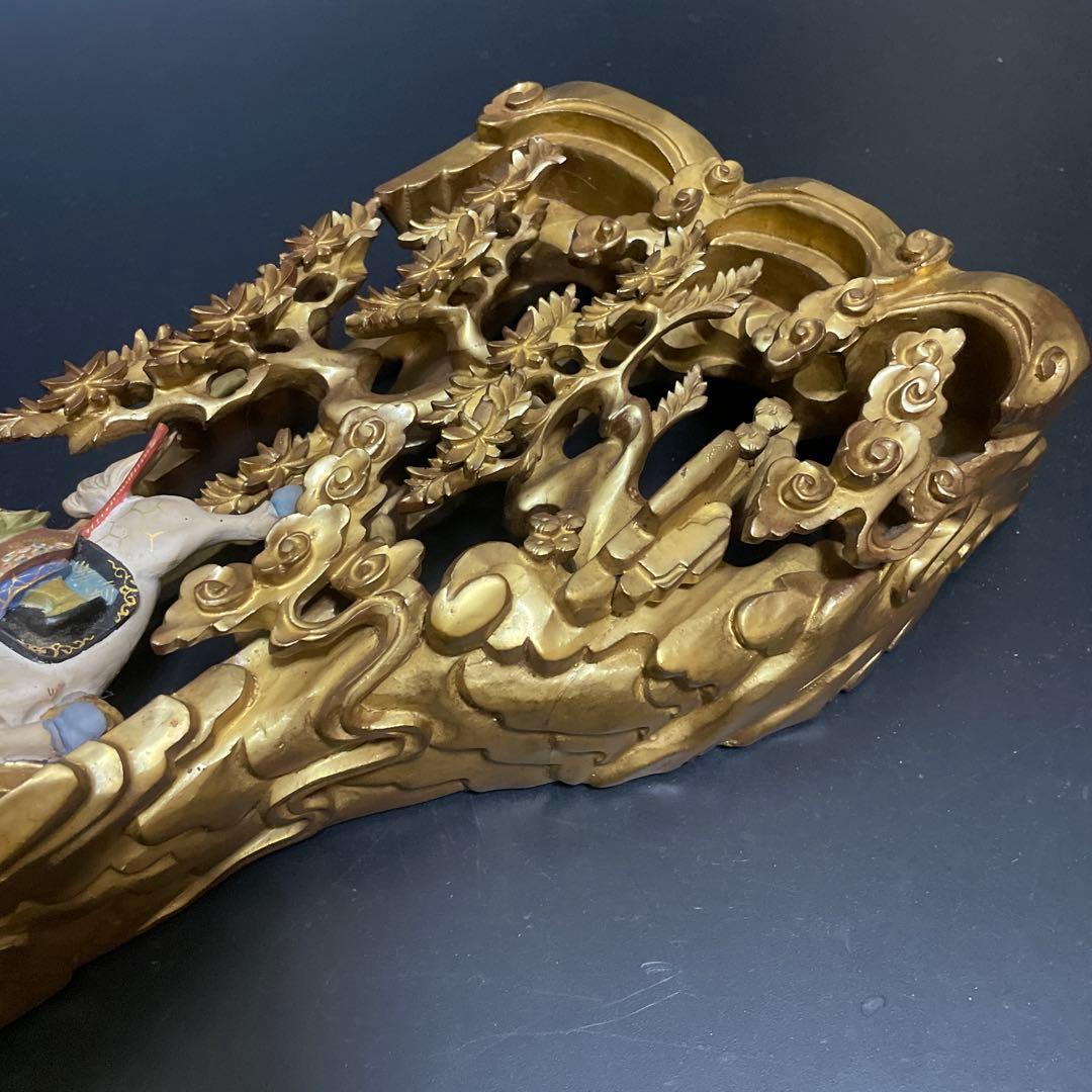 時代物　欄間　人物　褌夢刀作　昭和７年