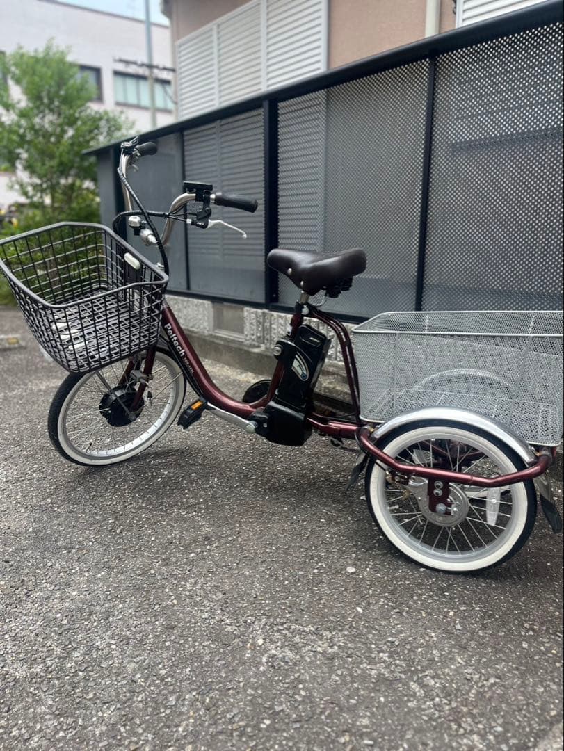 PELTECH 電動アシスト自転車　三輪　2023年製　ワインレッド