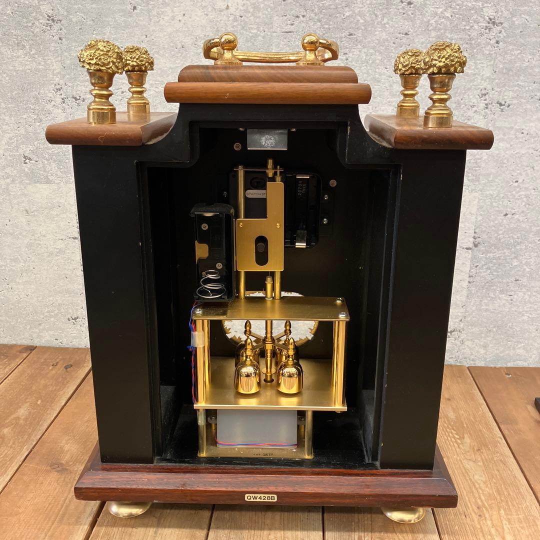 昭和レトロ セイコー クオーツ QW428B 置時計 時計 アナログ 連続秒針