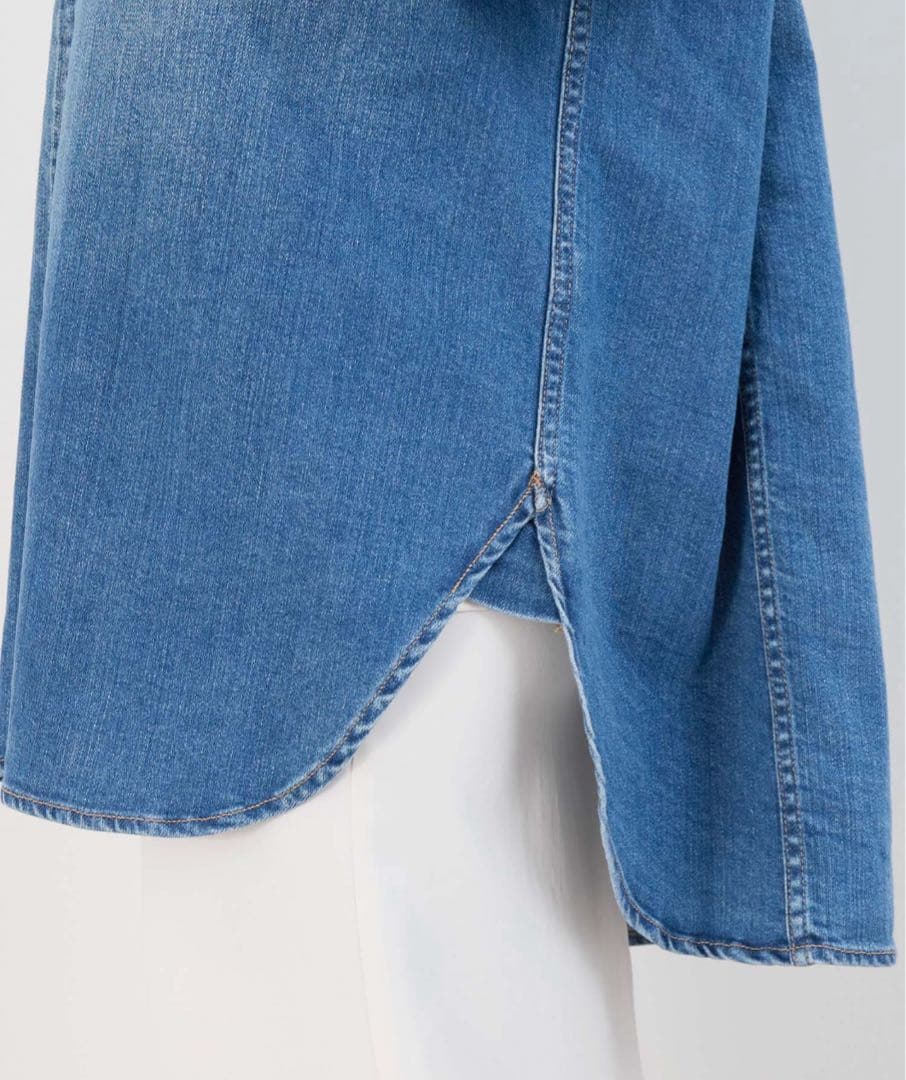 【Healthy denim】デニムシャツAlmond ブルー ナノユニバース0