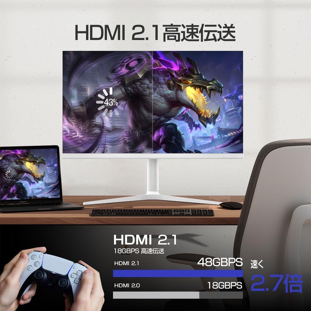 31.5インチ 4K 144Hz IPS HDR ゲーミングモニター可動スタンド