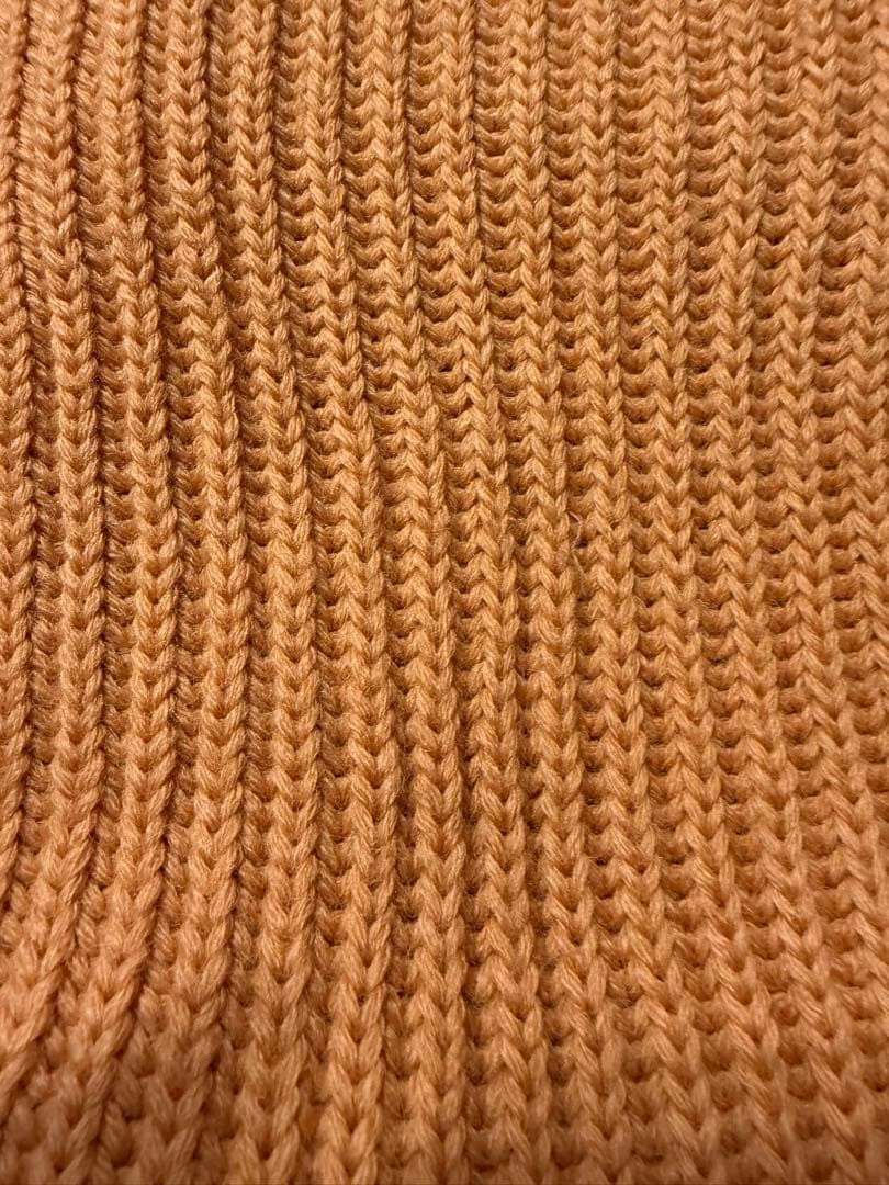 J.M. Atelson リブ編みオレンジニットセーター フランス製