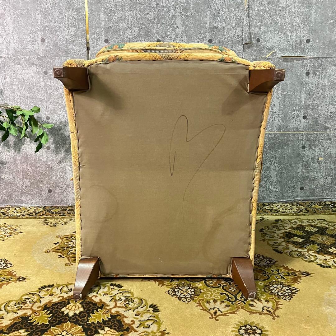 ꧁クラシック家具꧂1人掛けソファ アームソファ アンティーク 王宮 パッチワーク