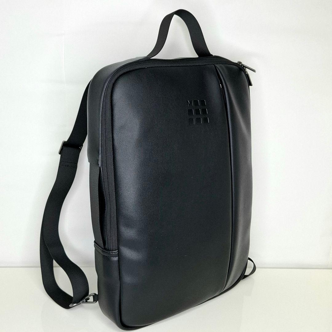 美品 モレスキン Moleskine 2WAY ビジネスバッグ リュック レザー