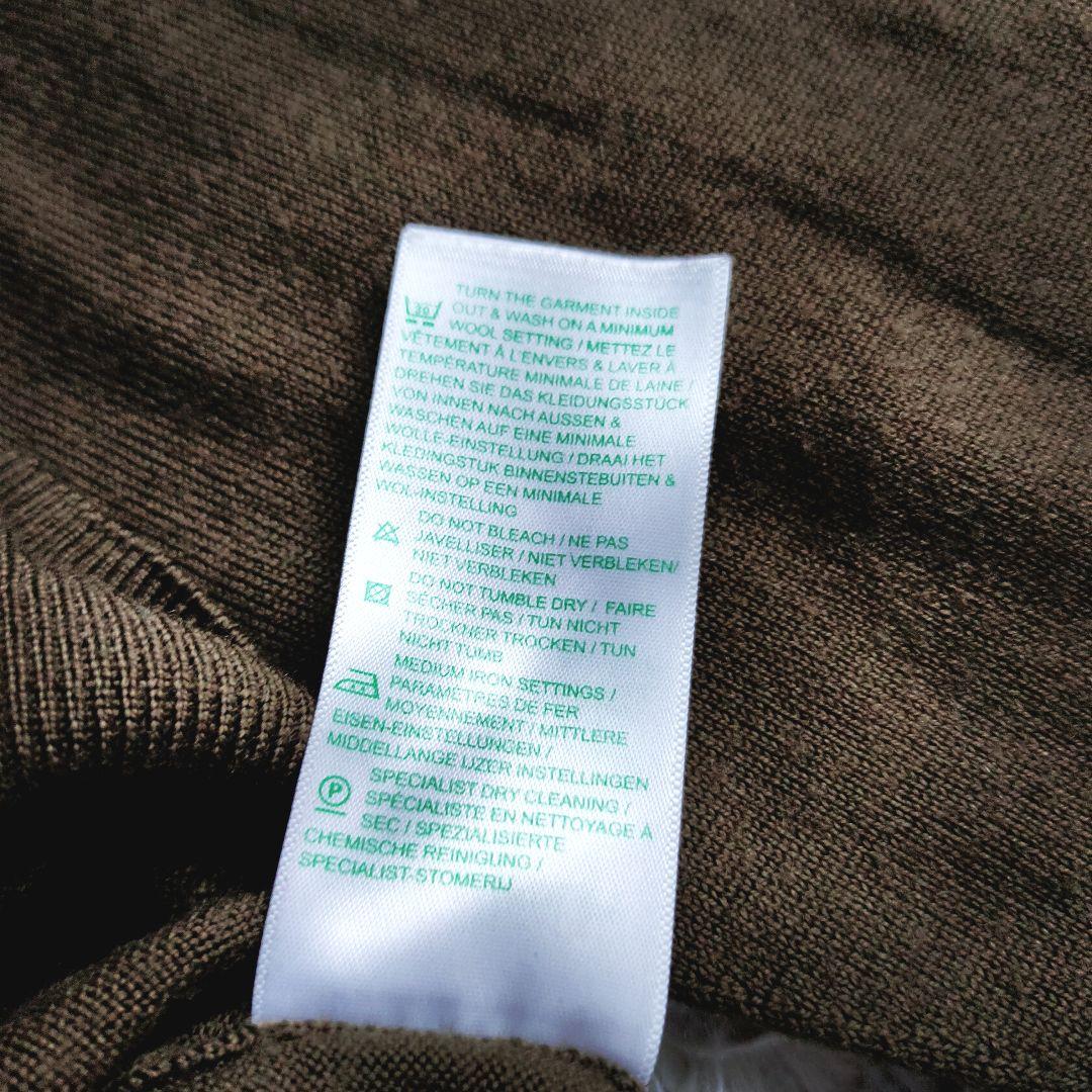 JOHN SMEDLEY セーター ハイゲージ ウール カーキ 英国製