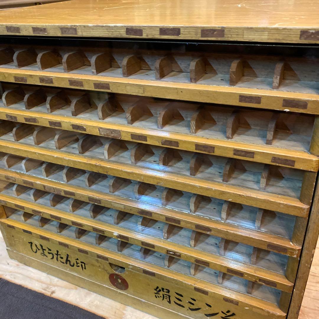 ひょうたん印絹ミシン糸　引き出し収納　レトロ