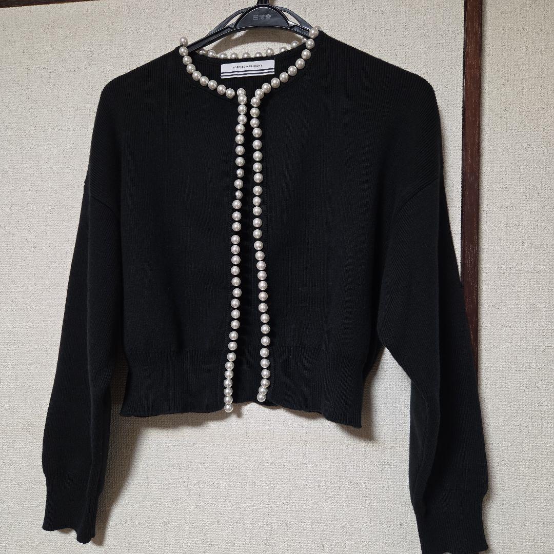 bordersatbalcony PEARL KNIT PULLOVERブラック